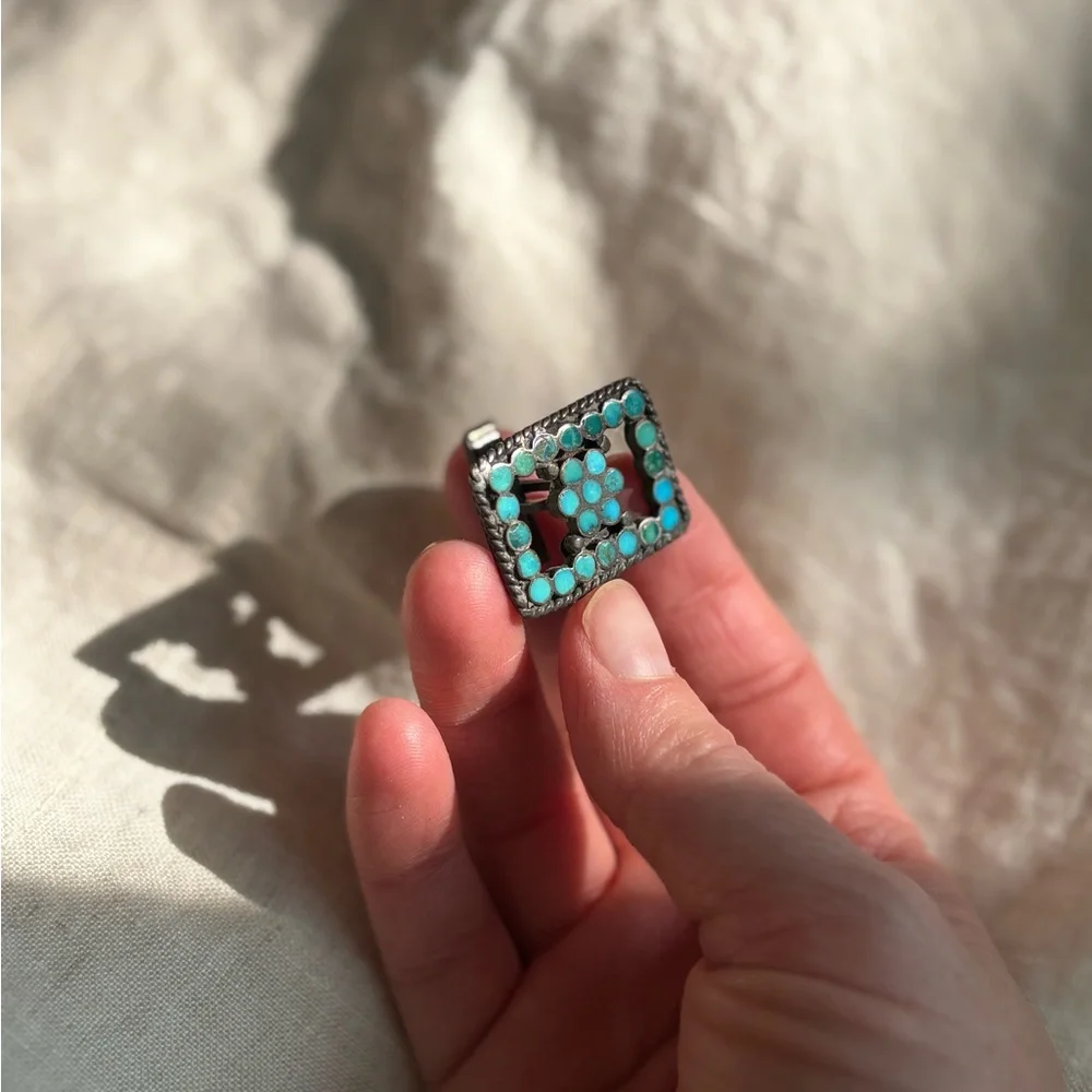 Vintage Turquoise Cuff Link - Single - Picture 3 of 4